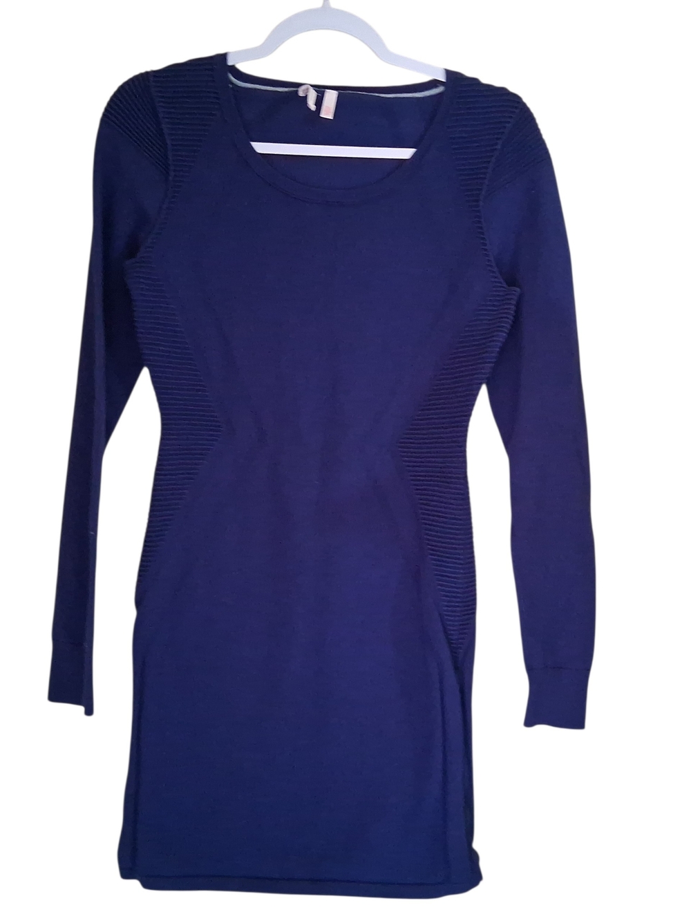Victoria's Secret Navy Blue Long Sleeve Sweater Dress Size Small Ribbed Textured